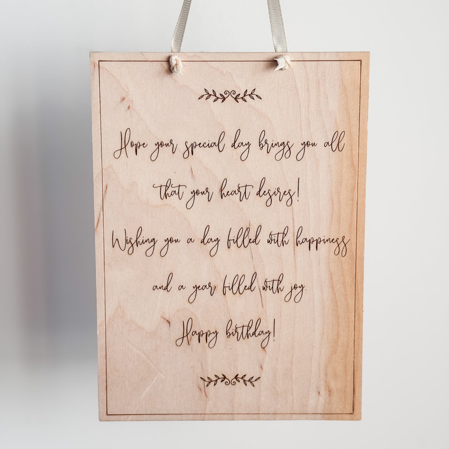 Happy Birthday Plaque