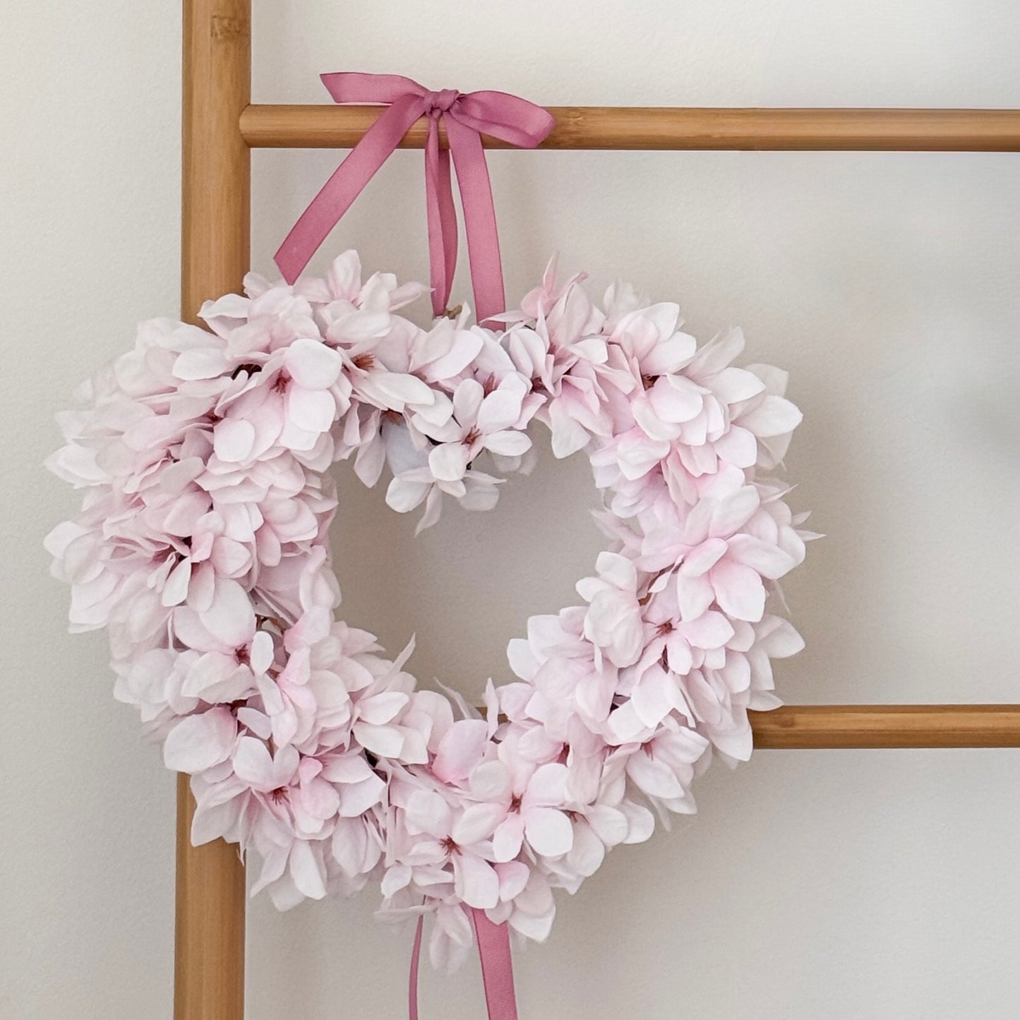 Pale Pink Heart Wreath