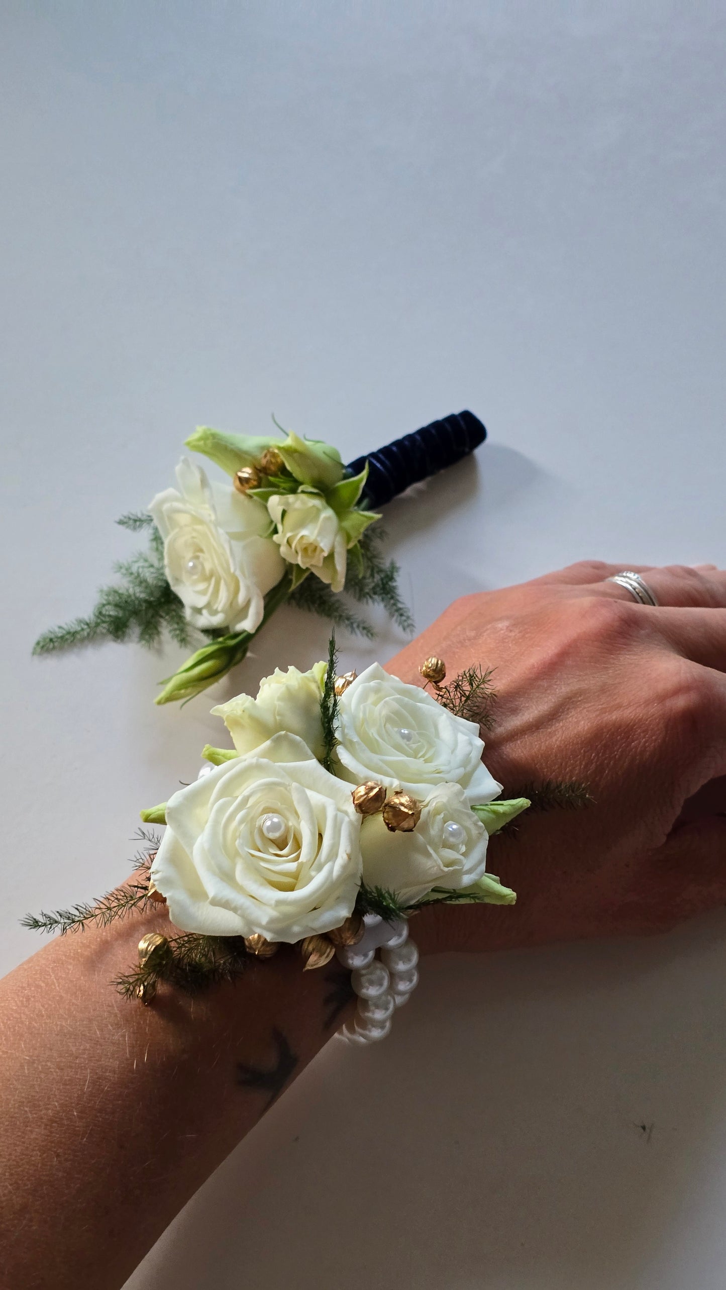 White Rose corsage