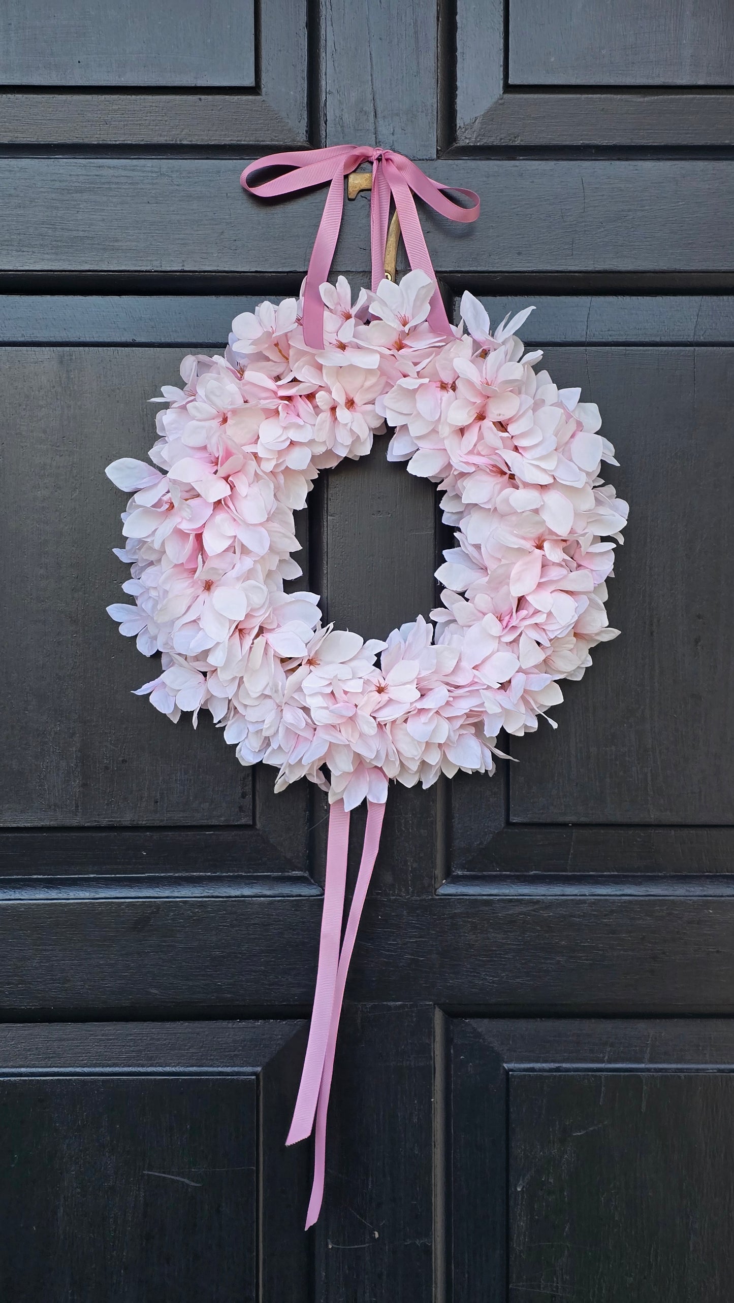 Pale Pink Spring Blooms Wreath