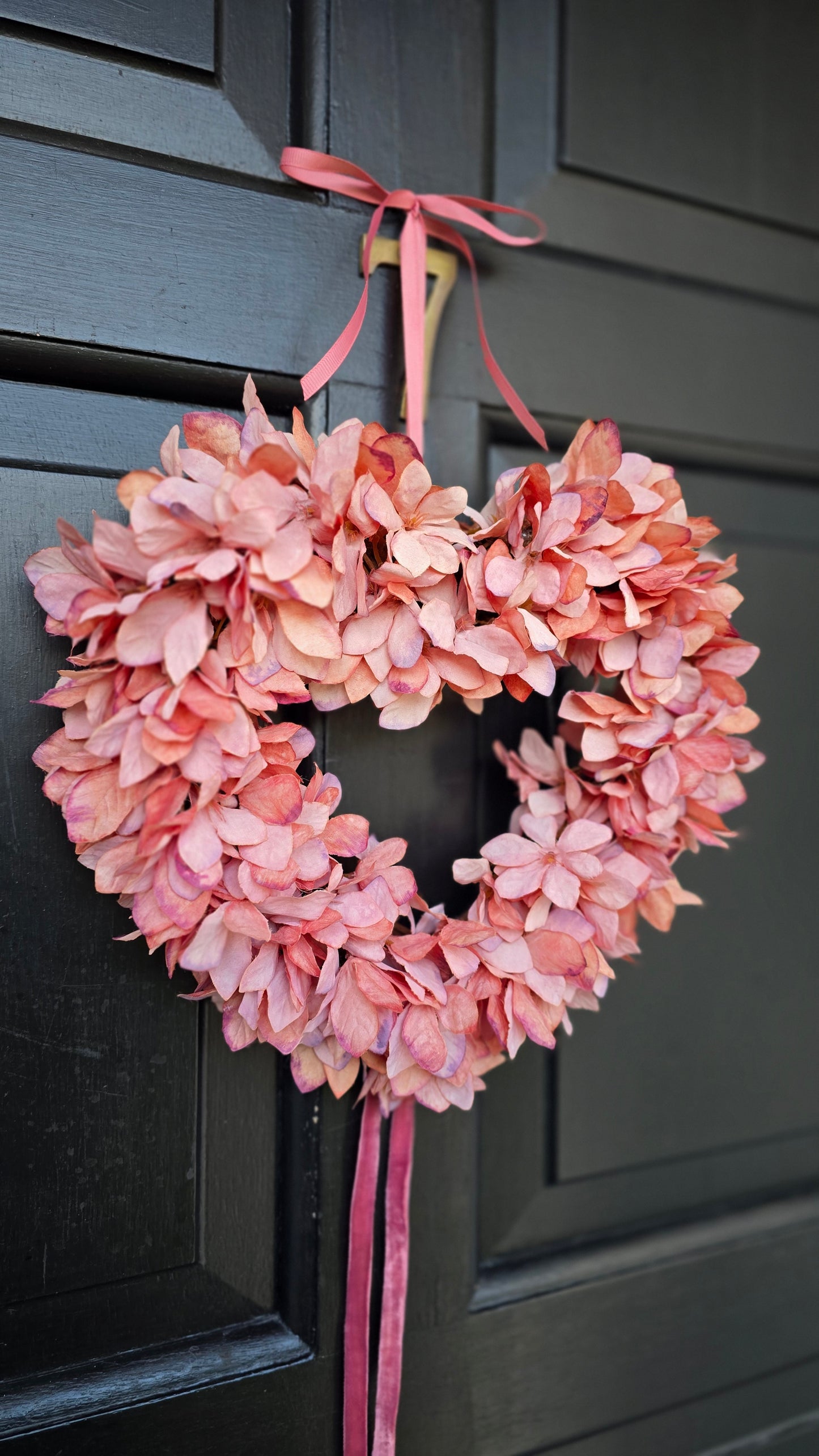 Peach Heart Wreath