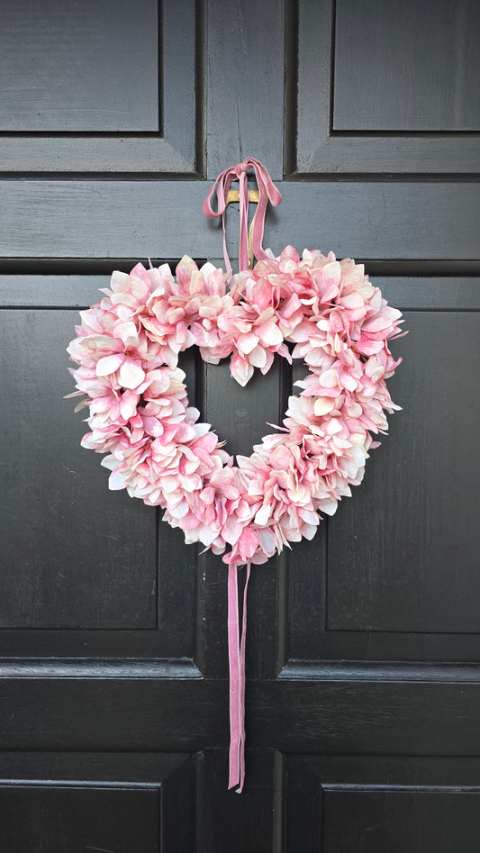 Blush Pink Heart Wreath