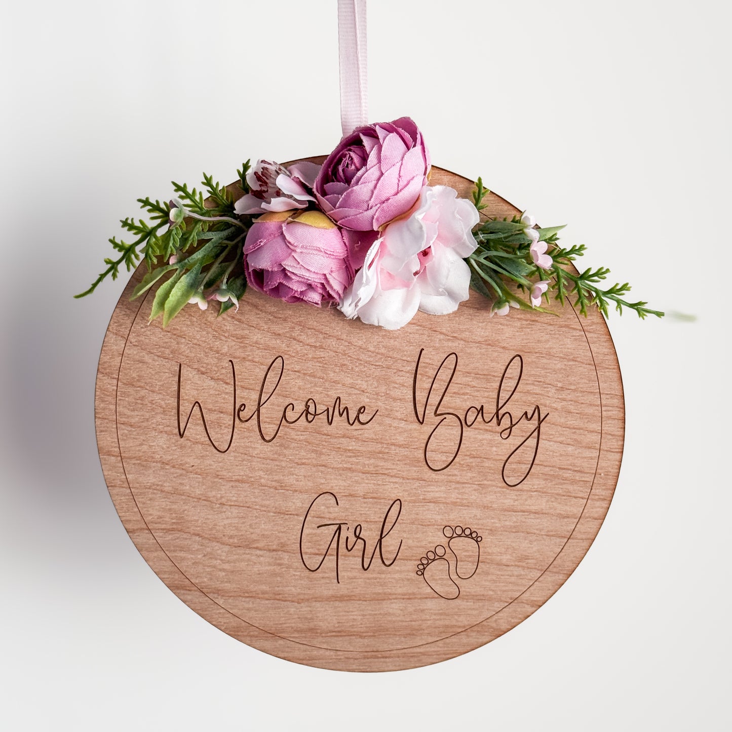 Welcome Baby Girl  Plaque