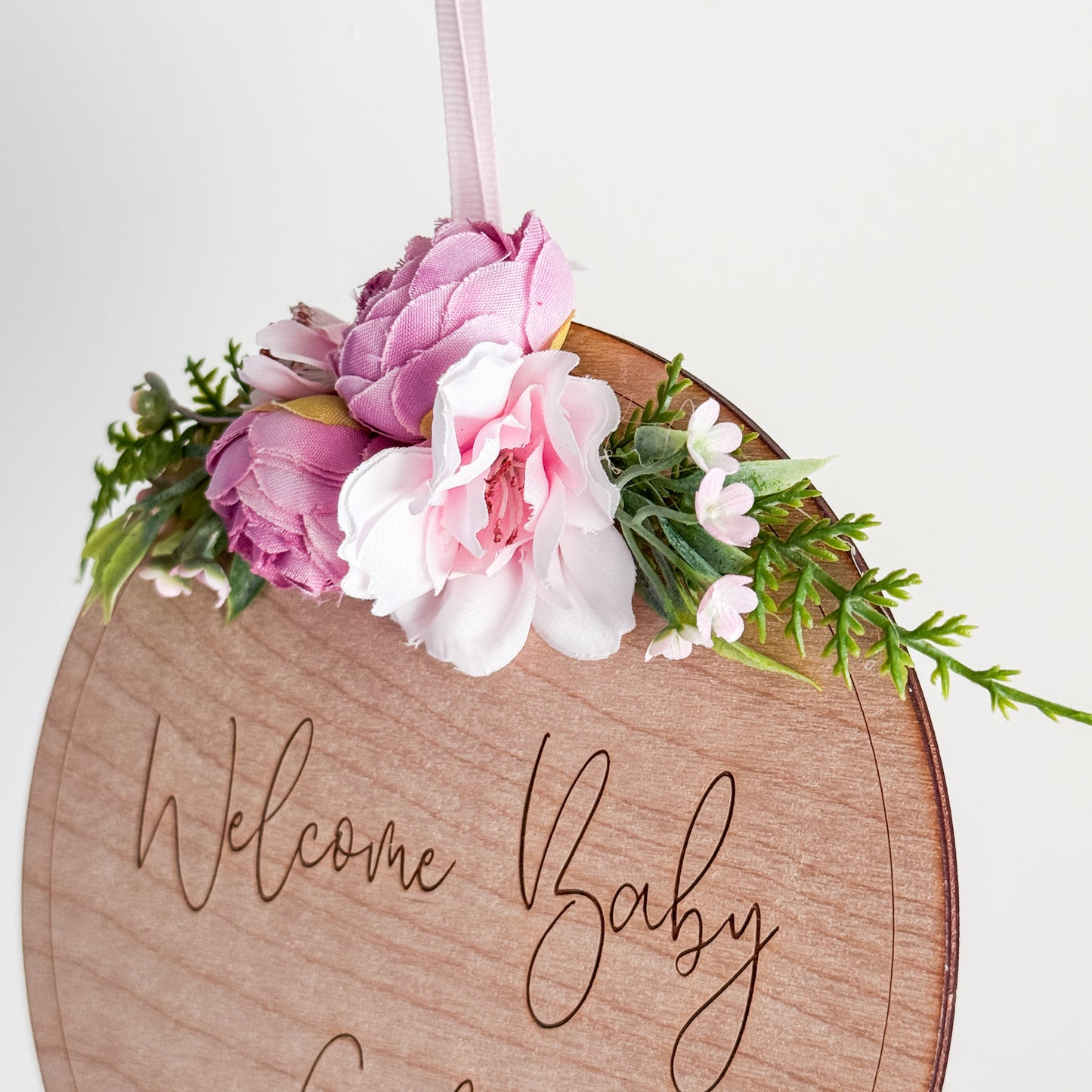 Welcome Baby Girl  Plaque
