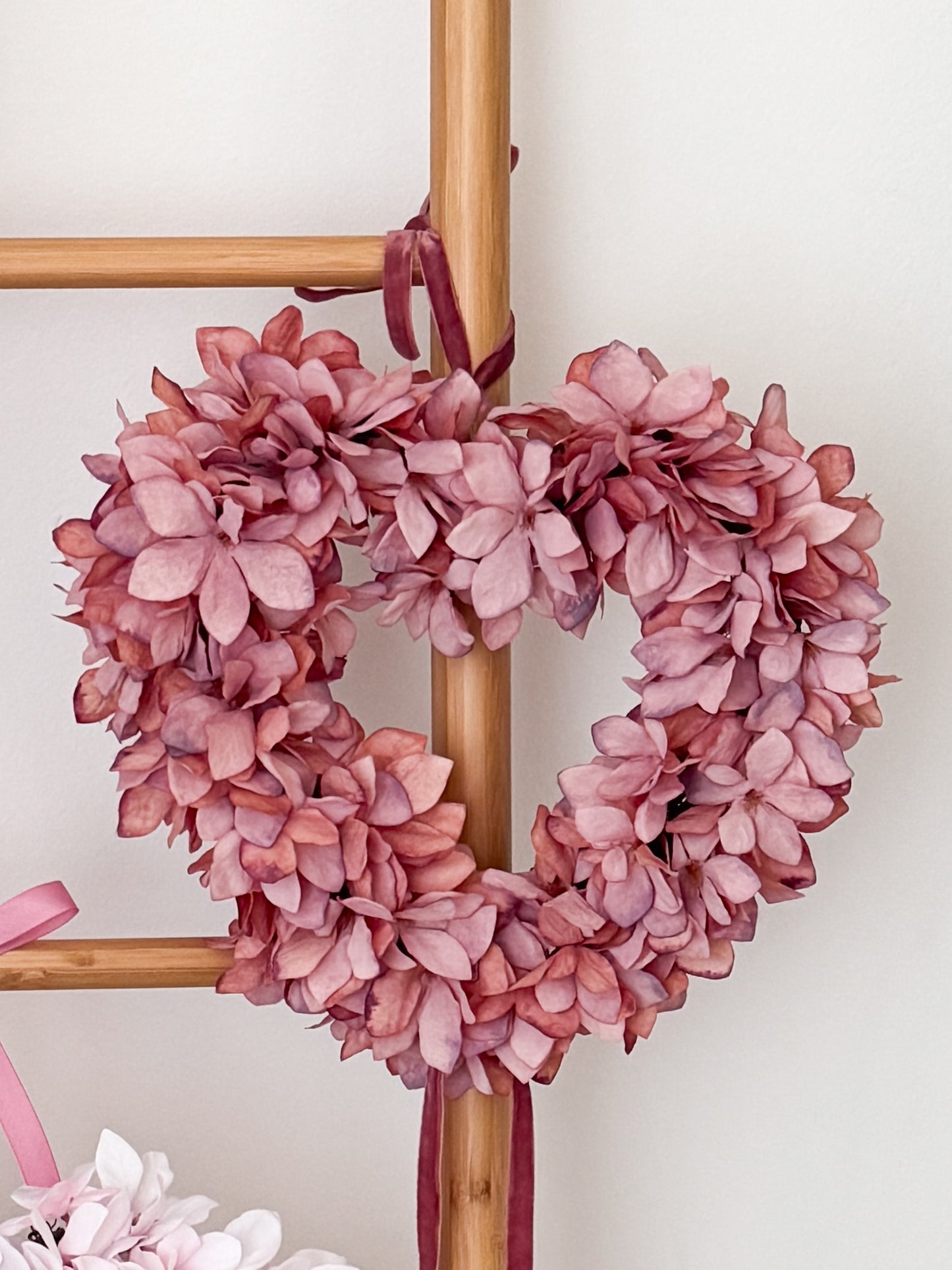 Peach Heart Wreath