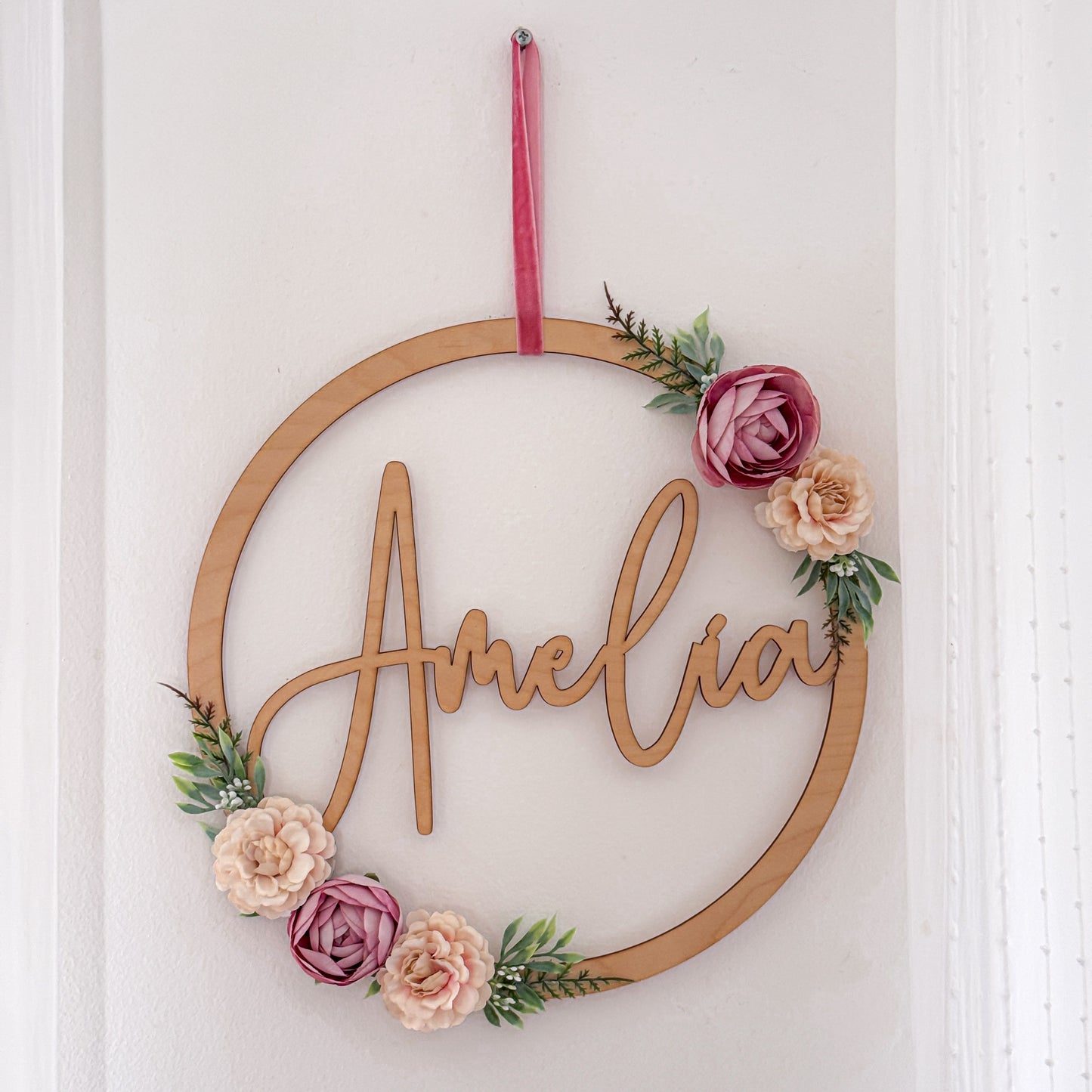 Floral Name Hoops