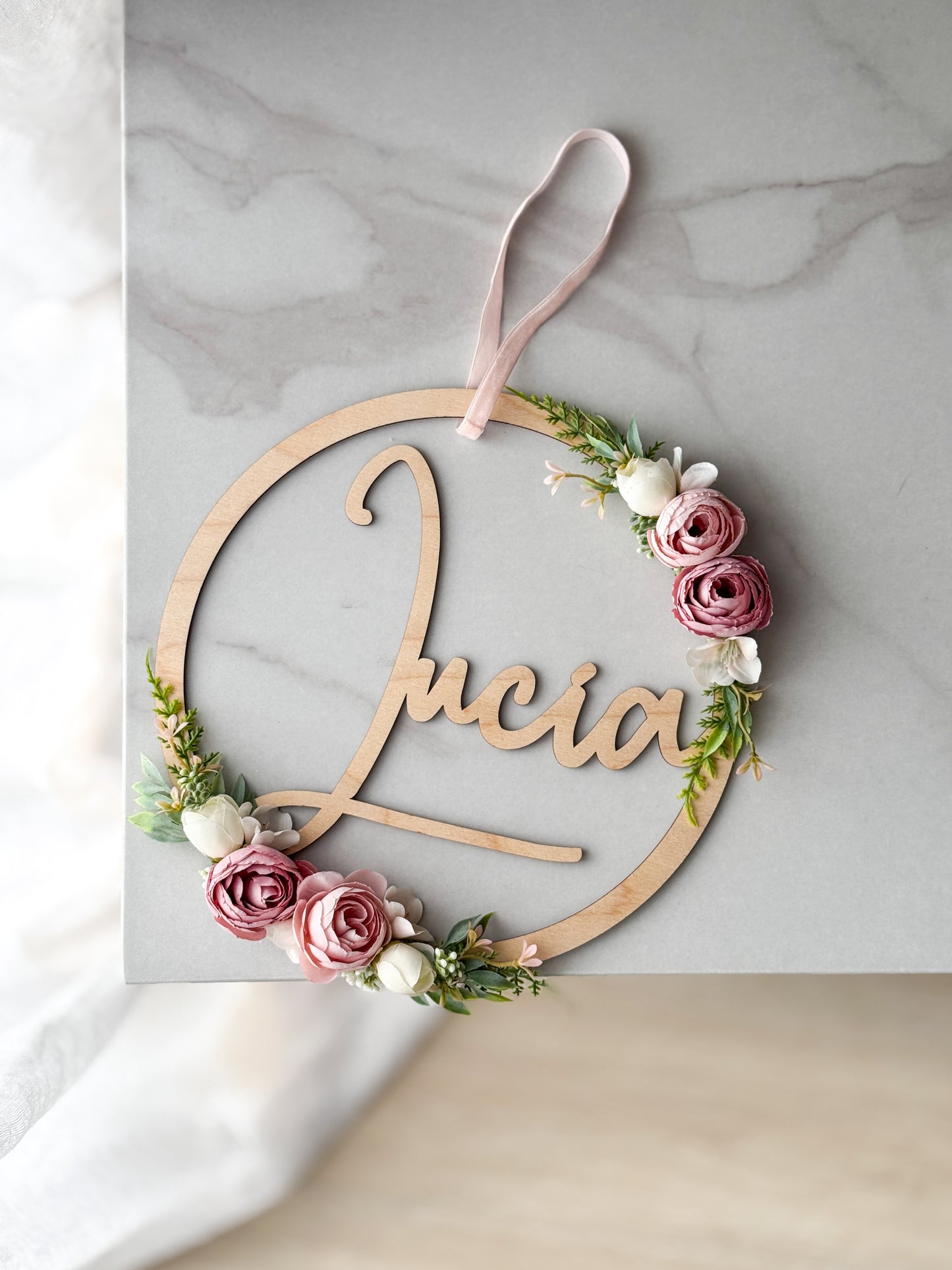 Floral Name Hoops