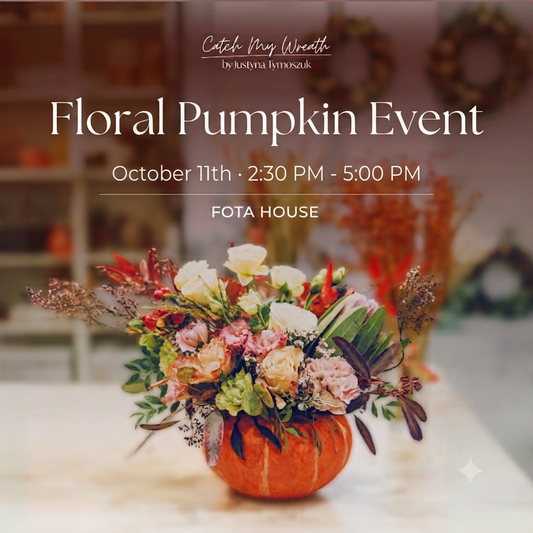 Floral Pumpkin Arrangement Workshop October 11th